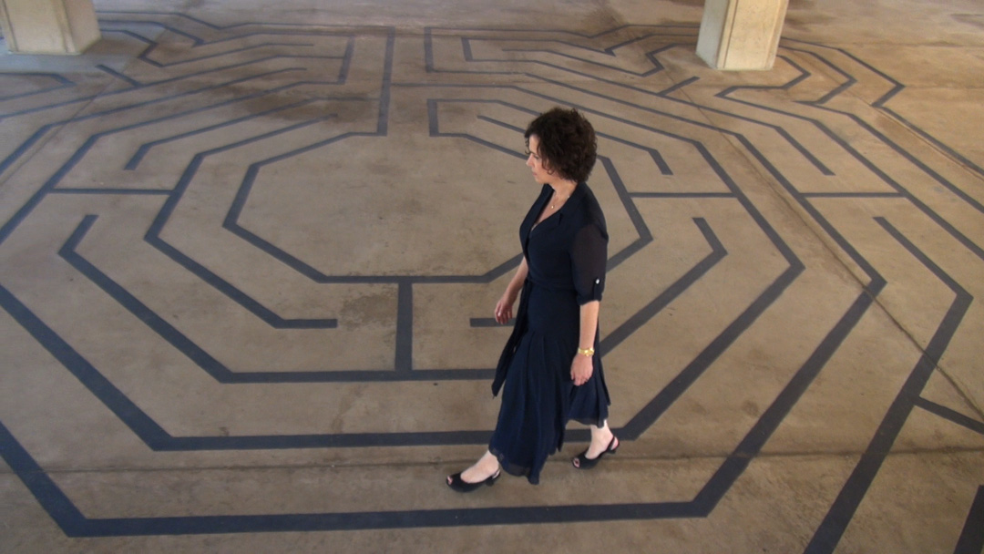 Resident artists at the Georgetown Lombardi Comprehensive Cancer Center painted the labyrinth at MedStar Georgetown University Hospital.